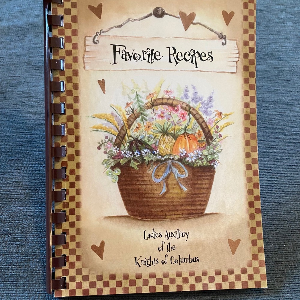 Ladies Aux Knights of Columbus Favorite Recipes Cookbook Fremont MI 2008 Spiral